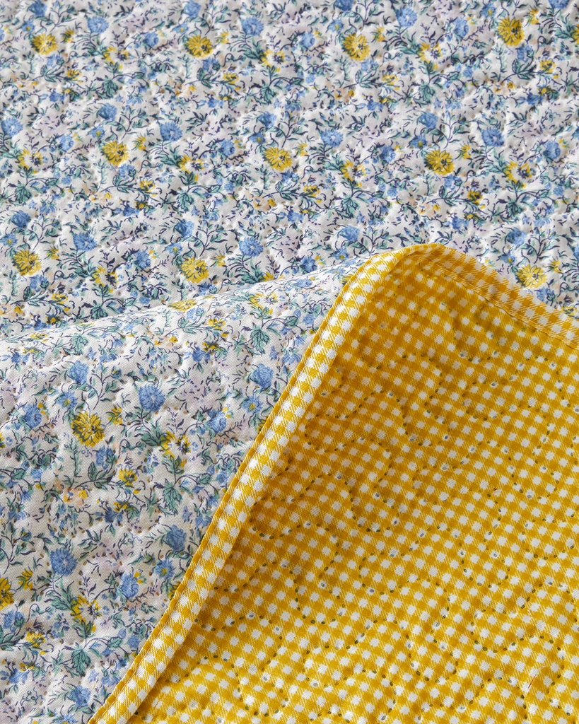 Azure Bloom Bed Spread Set Heritage