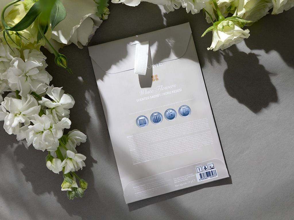 Beyaz Çiçekler Scented Sachet Timeless