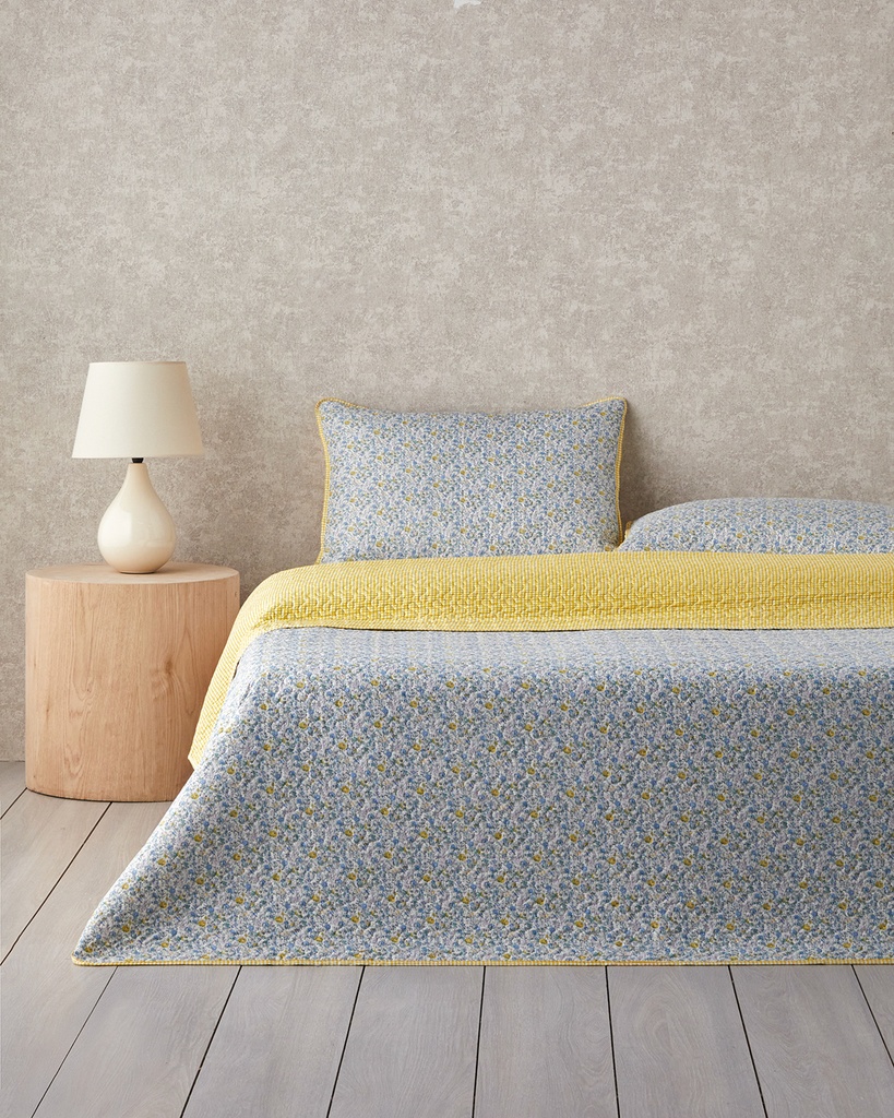 Azure Bloom Bed Spread Set Heritage