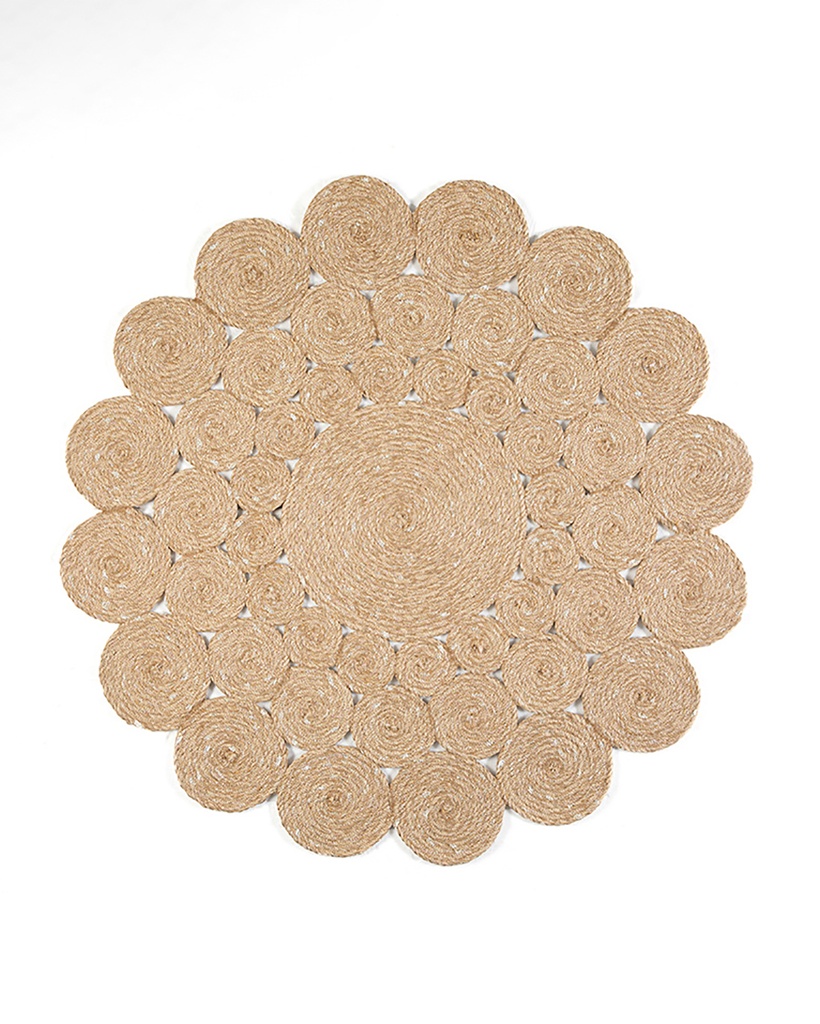 Daisy Decorative Jute Rug Circle Of Life