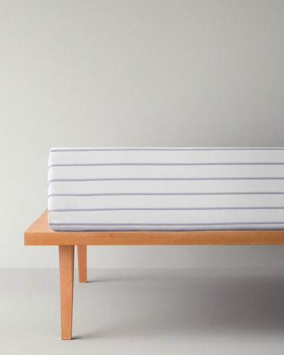 [10047980006] Serene Stripes Fitted Sheet Heritage (Navy Blue)