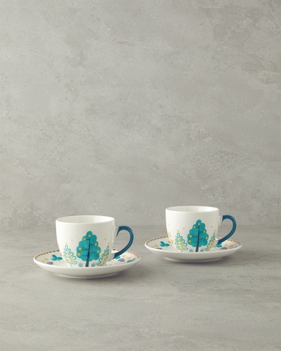 [10041848001] Love Jungle Tea Cup Set Exotic Carnival