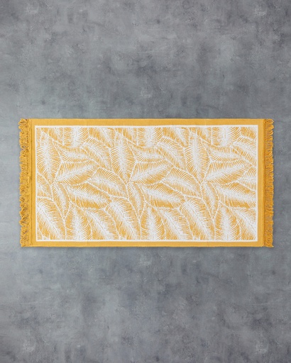 [10042773002] Leaves Woven Rug Timeless