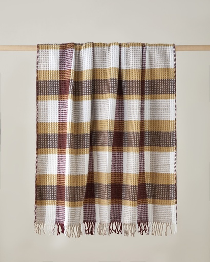 [10049682001] Olive Sofa Throw Basic